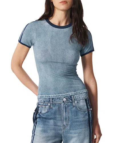 Rag & Bone Miramar Track Baby Tee In Multi