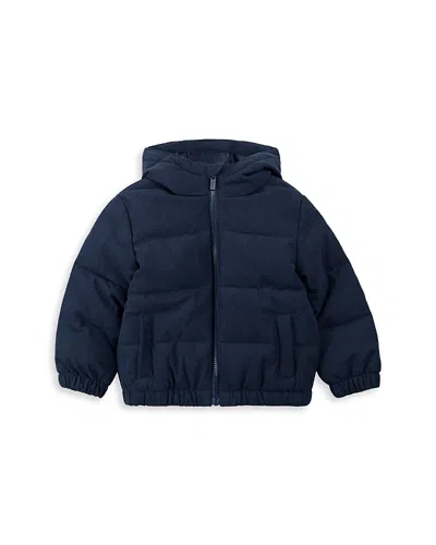 Miles The Label Boys' Corduroy Hooded Packable Hooded Jacket - Baby In Blue