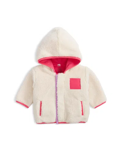 Magnetic Me Girls' Faux Sherpa Jacket With Stripe Rib - Baby, Little Kid In Neutral