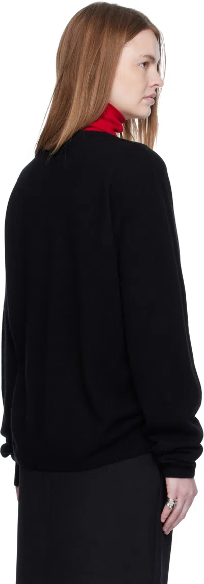 Arch The Black Cashmere V-neck Pullover Sweater In Black