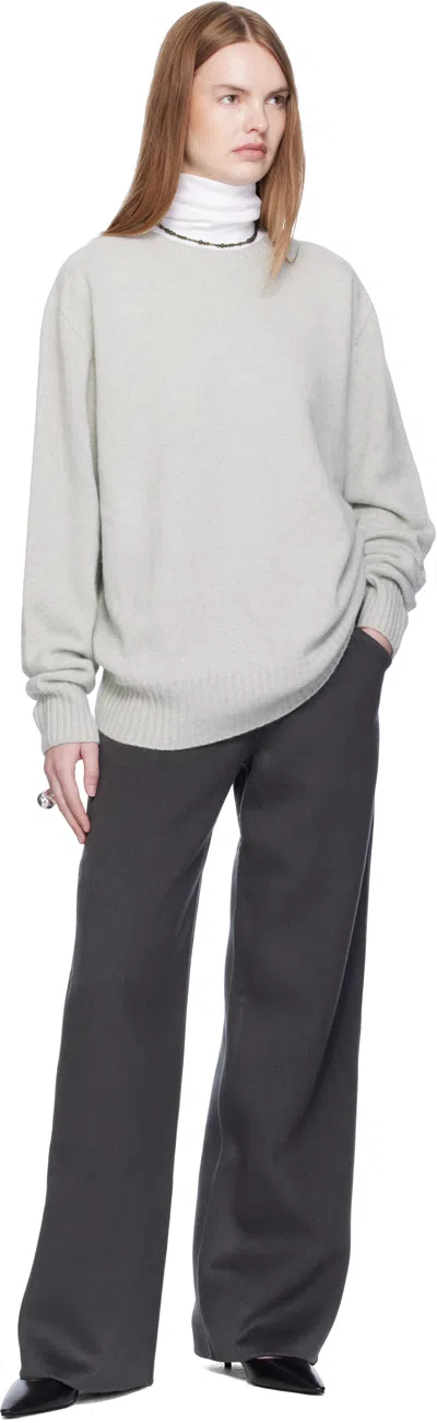 Arch The Gray Cashmere Relaxed Pullover Sweater In Multi