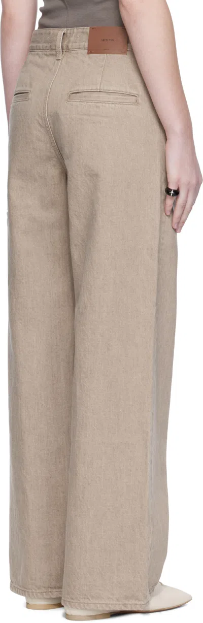 Arch The Beige Midrise Jeans In Multi