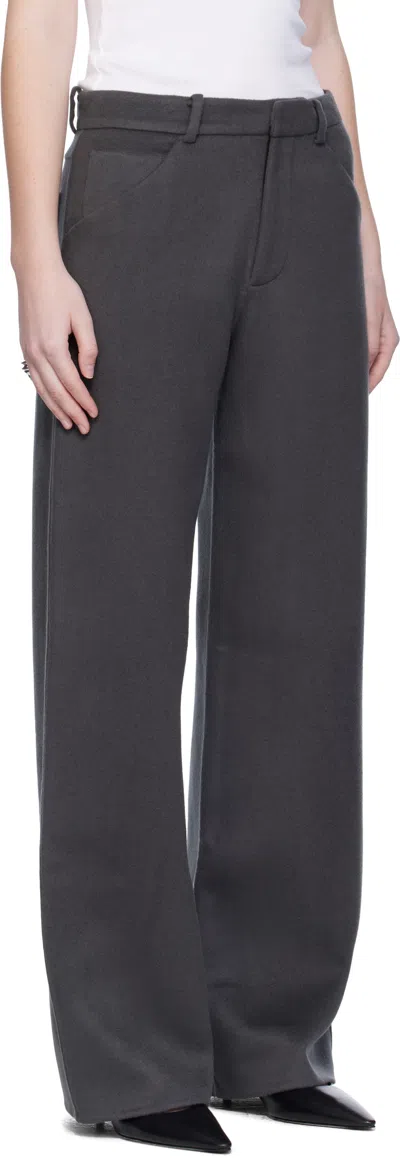 Arch The Gray Handmade Wool Cashmere Trousers In Gray