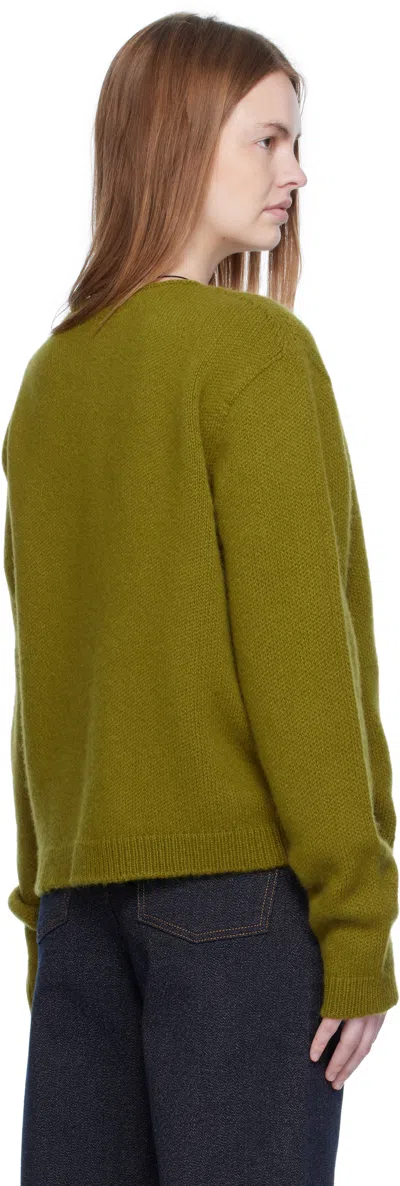 Arch The Green Wide Neck Cashmere Pullover Sweater In Brown