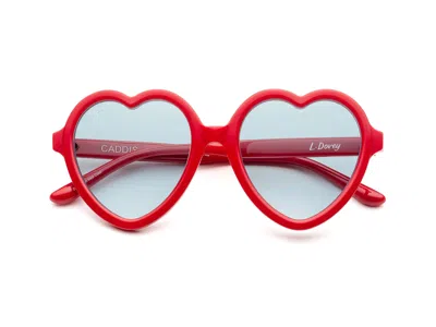 Caddis Reading Glasses - Polished Red / Light Blue Frq / 0.00