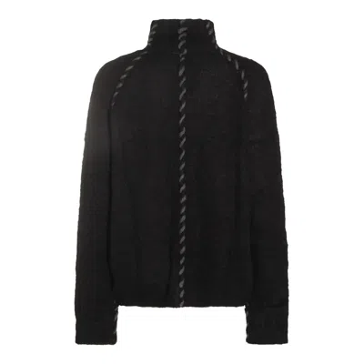 Thom Krom High-neck Twisted-detail Sweater In Black