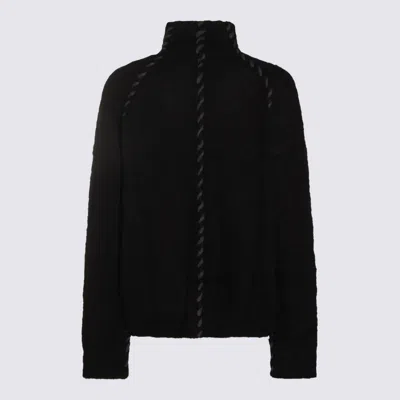 Thom Krom High-neck Twisted-detail Sweater In Black