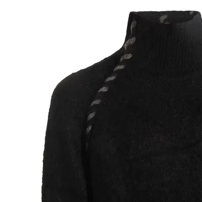 Thom Krom High-neck Twisted-detail Sweater In Black