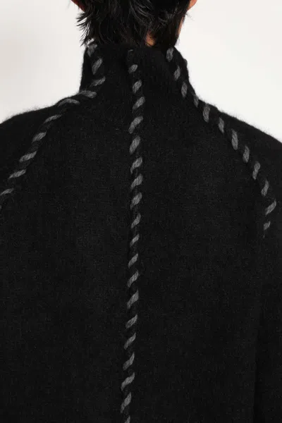Thom Krom High-neck Twisted-detail Sweater In Black