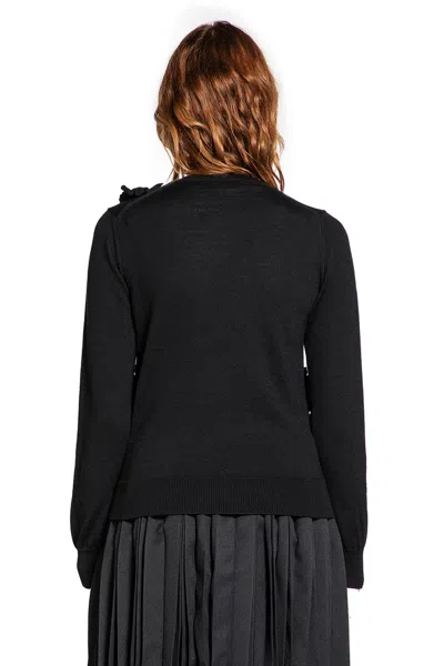 Cdgcdg Ruffled Wool Sweater In Black