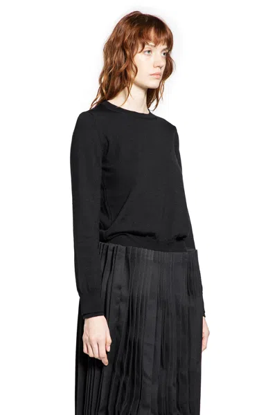 Cdgcdg Cropped Wool Sweater In Black