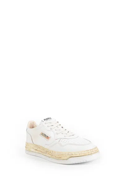 Autry Medalist Low Vintage X Mihara Yasuhiro White Sneakers With Handcrafted Sole In Leather Man In White