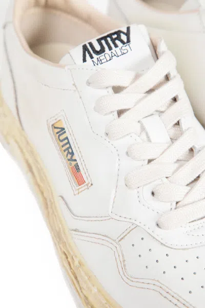 Autry Medalist Low Vintage X Mihara Yasuhiro White Sneakers With Handcrafted Sole In Leather Man In White