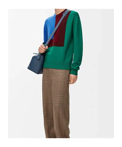 Loewe Wool Sweater Knitwear Multicolor In Green