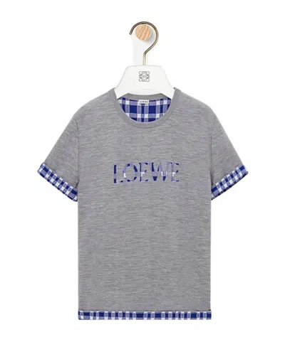Loewe Crew Neck T-shirt In Gray