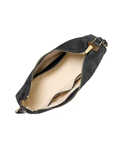 Michael Kors Nolita Medium Pebbled Leather Shoulder Bag In Black