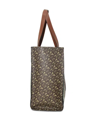 Pre-owned Burberry Monogram-pattern Tote Bag In Brown