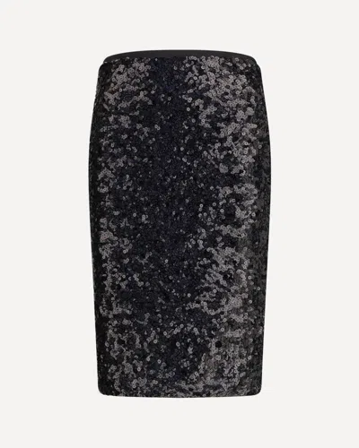 Pinko Pappacieca Pencil Skirt With Sequins In Black
