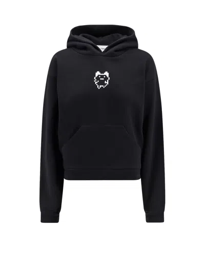 Coperni Organic Cotton Hooded Sweatshirt Featuring Embroidery In Black