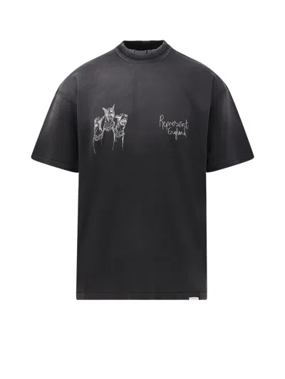 Represent Hand Drawn Thoroughbred T-shirt In Black