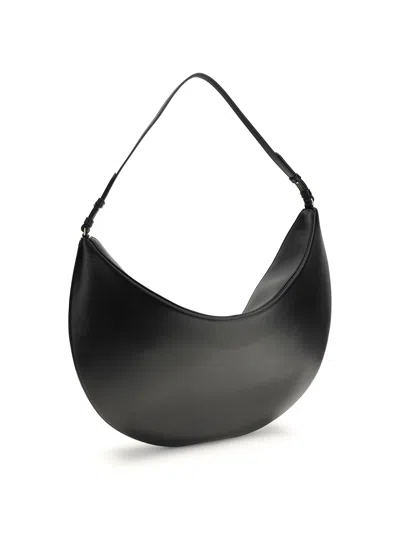 Jacquemus Black Calf Leather Bos Taurus Shoulder Bag In Black