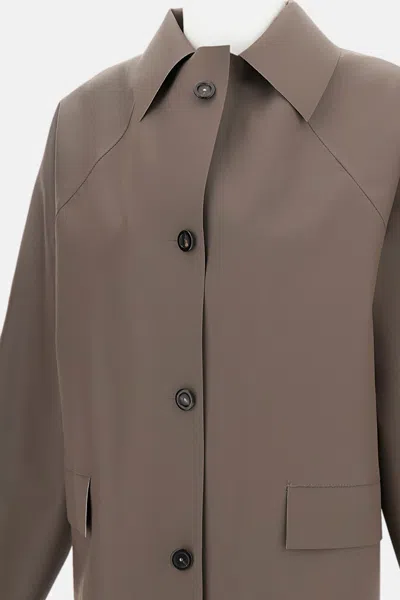 Kassl Editions Flap-pocket Trench Coat In Brown