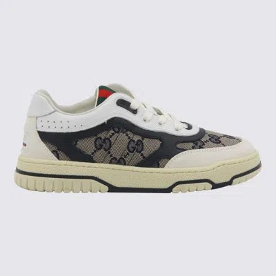 Gucci White And Blue Sneakers In Blue