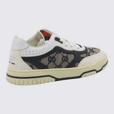 Gucci White And Blue Sneakers In Blue