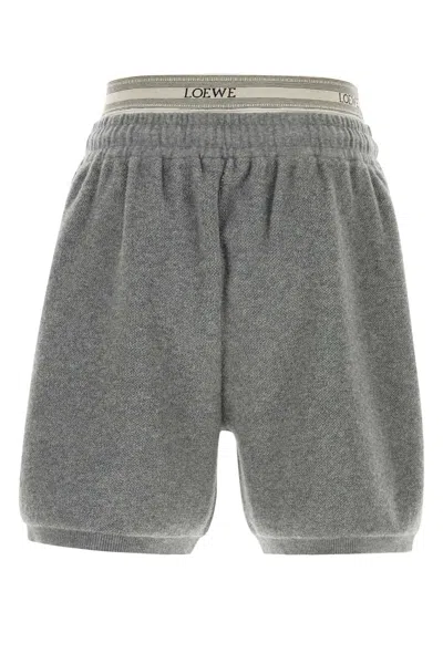 Loewe Bermuda Shorts With Elastic Waistband And Pockets In Gray