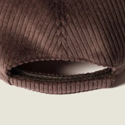 Miu Miu Logo-patch Corduroy Baseball Cap In Brown