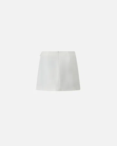 Pinko Sequin Embellished Mini Skirt In White