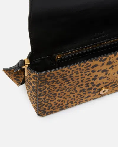 Pinko Slouchy Bag In Leopard Suede In Brown