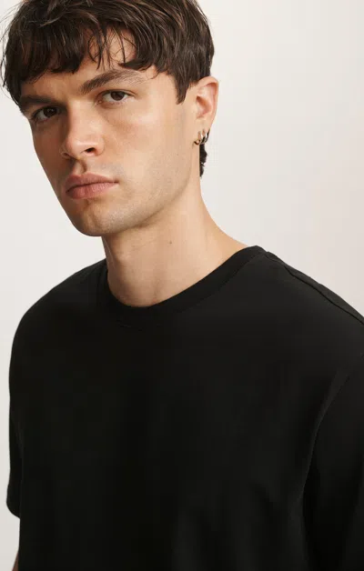 Mavi Short Sleeve Crew Neck T-shirt In Jet Black