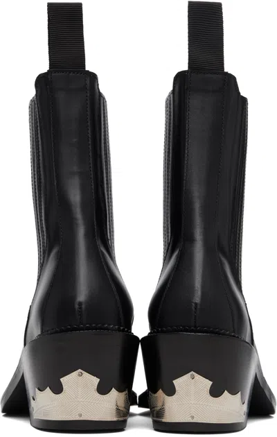 Toga Virilis Black Leather Aj1255 Boots In Black