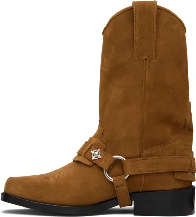 Toga Virilis Ssense Exclusive Brown Suede Boots In Brown