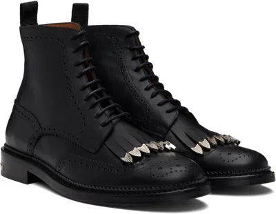Toga Virilis Ssense Exclusive Black Leather Boots In Black