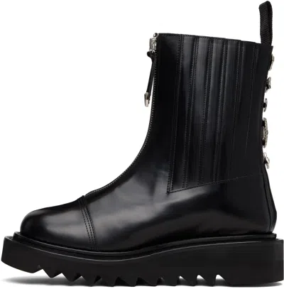 Toga Virilis Black Leather Aj1219 Boots In Black