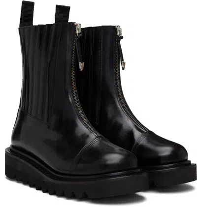 Toga Virilis Black Leather Aj1219 Boots In Black
