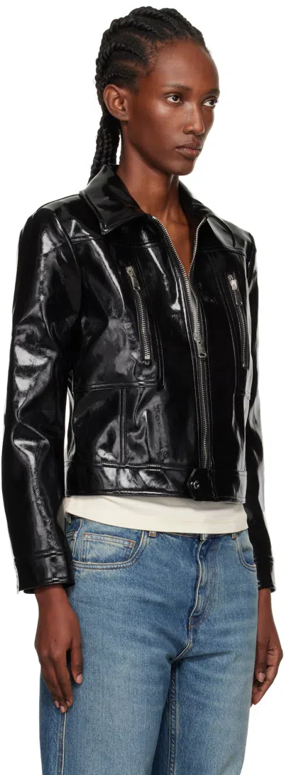 Coperni Organic Polyurethane Jacket Featuring Shiny Finish In Black