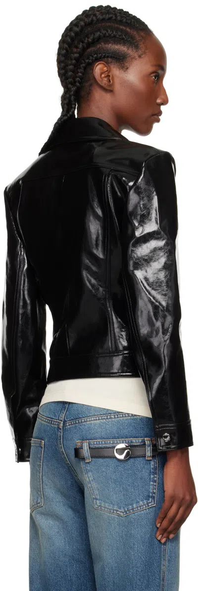 Coperni Organic Polyurethane Jacket Featuring Shiny Finish In Black