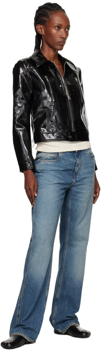 Coperni Organic Polyurethane Jacket Featuring Shiny Finish In Black