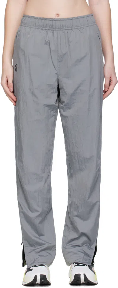 On Gray Court Track Pants In Gray