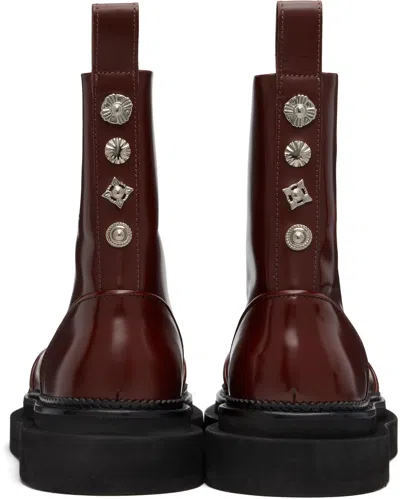 Toga Virilis Brown Leather Aj1430 Zip-up Boots In Brown