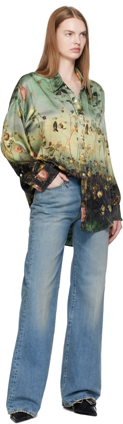 R13 Blue Flare Jeans In Blue