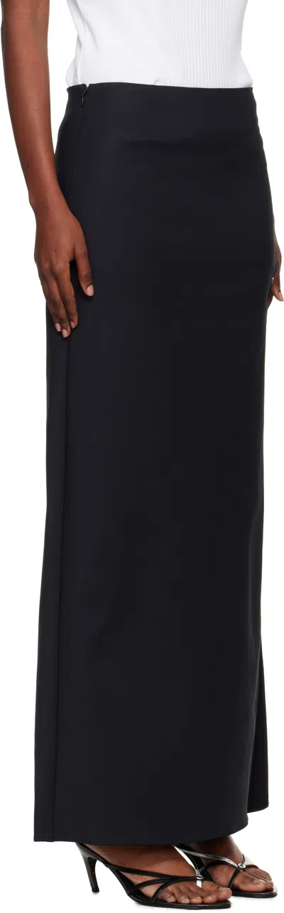 Coperni Black Garter Belt Maxi Skirt In Black