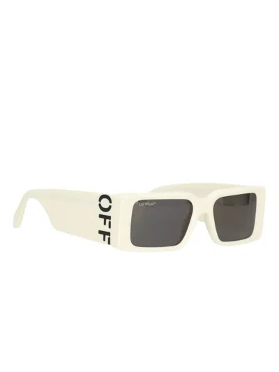 Off-white Rectangular Frame Sunglasses In White
