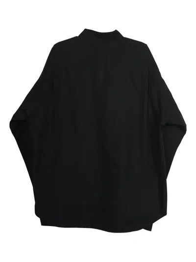 Pre-owned Balenciaga Quest Logo-embroidered Shirt In Black