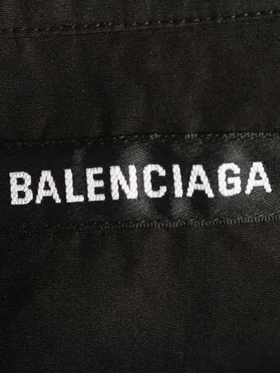 Pre-owned Balenciaga Quest Logo-embroidered Shirt In Black
