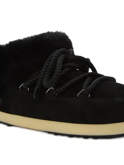 Moon Boot Women Black Logo Mules, 6.5/7.5 Luxury Mules For Women Darveys In Black