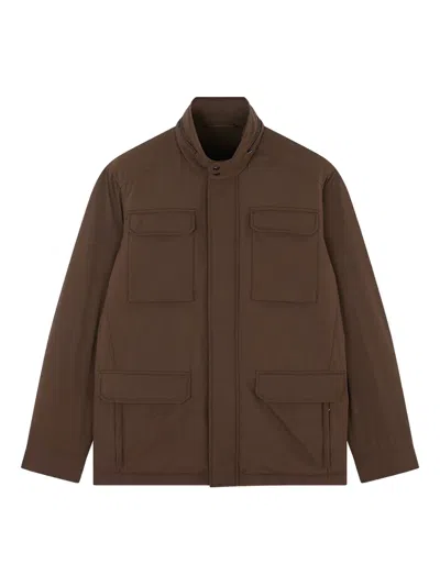 Paul & Shark Typhoon Platinum Field Jacket In Brown